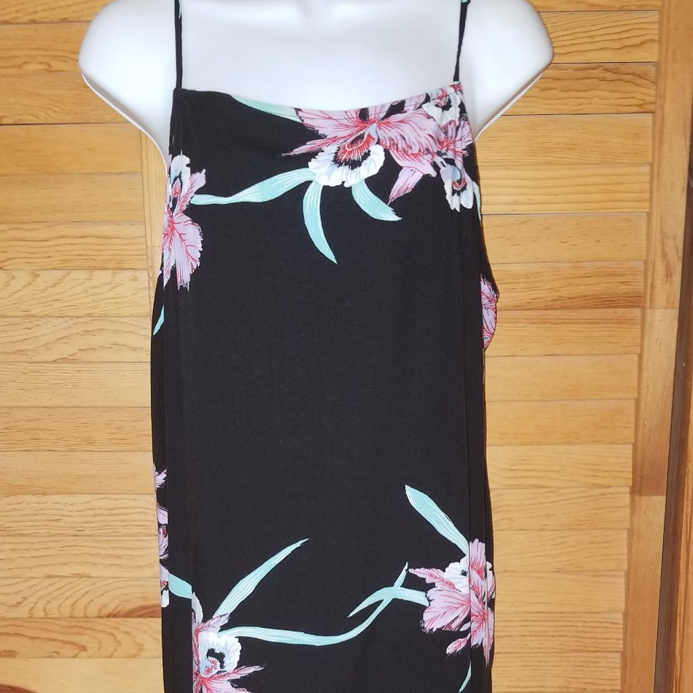 Van's Black Floral Tank Dress XL